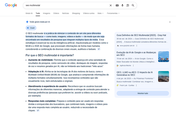 Busca por: SEO Multimodal